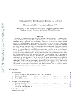 Nonparametric Two-Sample Testing by Betting