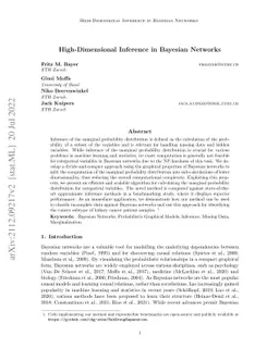 High-Dimensional Inference in Bayesian Networks