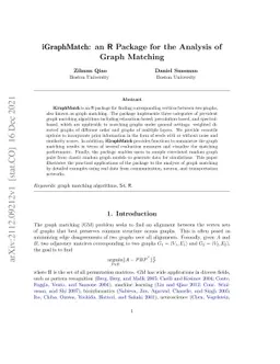 iGraphMatch: an R Package for the Analysis of Graph Matching