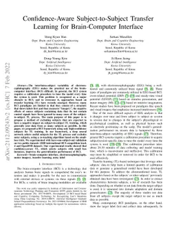 Confidence-Aware Subject-to-Subject Transfer Learning for Brain-Computer
  Interface