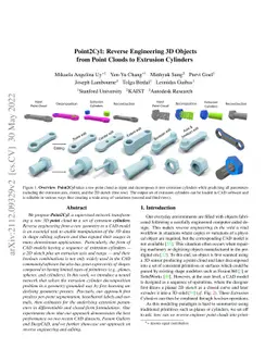 Point2Cyl: Reverse Engineering 3D Objects from Point Clouds to Extrusion
  Cylinders