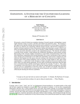 Expedition: A System for the Unsupervised Learning of a Hierarchy of
  Concepts