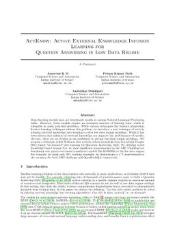 ActKnow: Active External Knowledge Infusion Learning for Question
  Answering in Low Data Regime