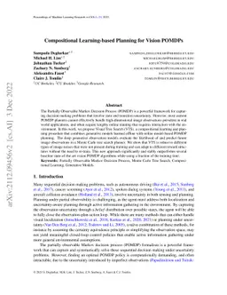 Compositional Learning-based Planning for Vision POMDPs