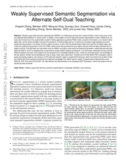 Weakly Supervised Semantic Segmentation via Alternative Self-Dual
  Teaching