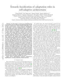 Towards fuzzification of adaptation rules in self-adaptive architectures