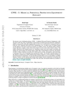 CPPE-5: Medical Personal Protective Equipment Dataset