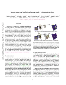 Improving neural implicit surfaces geometry with patch warping