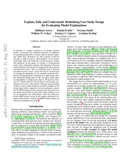 Explain, Edit, and Understand: Rethinking User Study Design for
  Evaluating Model Explanations