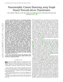 Neuromorphic Camera Denoising using Graph Neural Network-driven
  Transformers