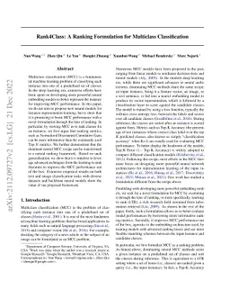 Rank4Class: A Ranking Formulation for Multiclass Classification