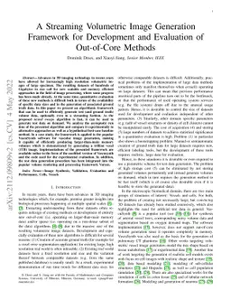 A Streaming Volumetric Image Generation Framework for Development and
  Evaluation of Out-of-Core Methods