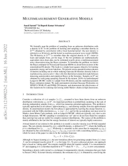 Multimeasurement Generative Models