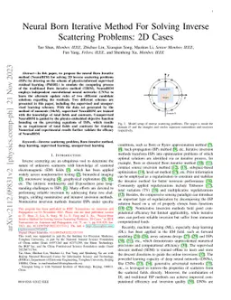 Neural Born Iteration Method For Solving Inverse Scattering Problems: 2D
  Cases