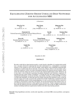Equilibrated Zeroth-Order Unrolled Deep Networks for Accelerated MRI