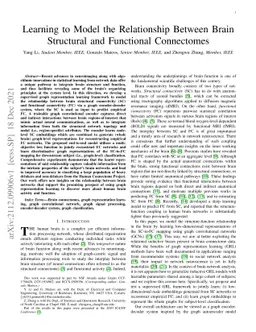 Learning to Model the Relationship Between Brain Structural and
  Functional Connectomes