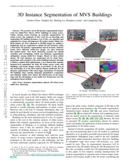 3D Instance Segmentation of MVS Buildings