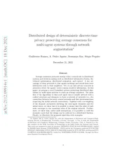 Distributed design of deterministic discrete-time privacy preserving
  average consensus for multi-agent systems through network augmentation