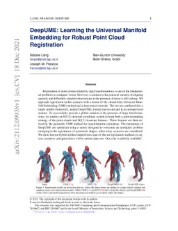 DeepUME: Learning the Universal Manifold Embedding for Robust Point
  Cloud Registration