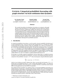 GOPHER: Categorical probabilistic forecasting with graph structure via
  local continuous-time dynamics
