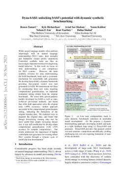 Dyna-bAbI: unlocking bAbI's potential with dynamic synthetic
  benchmarking