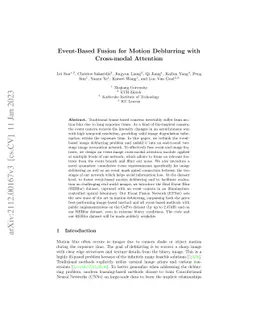 Event-Based Fusion for Motion Deblurring with Cross-modal Attention