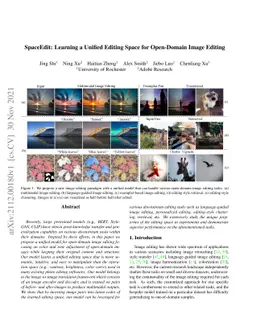 SpaceEdit: Learning a Unified Editing Space for Open-Domain Image
  Editing