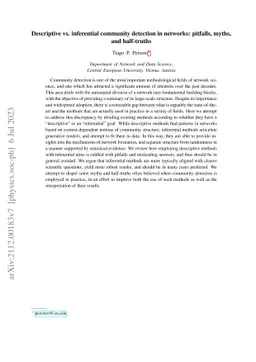 Descriptive vs. inferential community detection in networks: pitfalls,
  myths, and half-truths