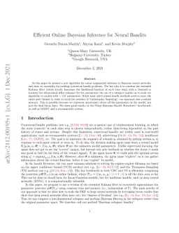 Efficient Online Bayesian Inference for Neural Bandits