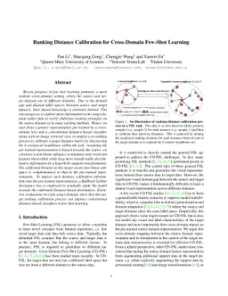 Ranking Distance Calibration for Cross-Domain Few-Shot Learning