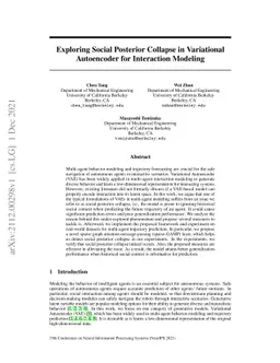 Exploring Social Posterior Collapse in Variational Autoencoder for
  Interaction Modeling