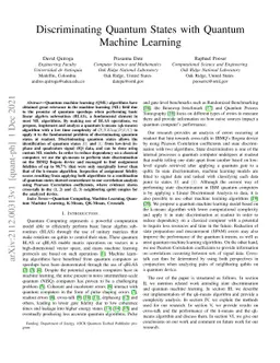 Discriminating Quantum States with Quantum Machine Learning
