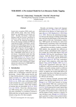 NER-BERT: A Pre-trained Model for Low-Resource Entity Tagging