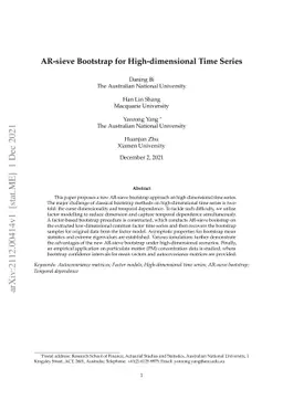 AR-sieve Bootstrap for High-dimensional Time Series