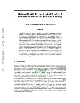 Rethink, Revisit, Revise: A Spiral Reinforced Self-Revised Network for
  Zero-Shot Learning
