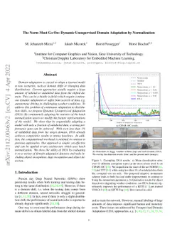 The Norm Must Go On: Dynamic Unsupervised Domain Adaptation by
  Normalization