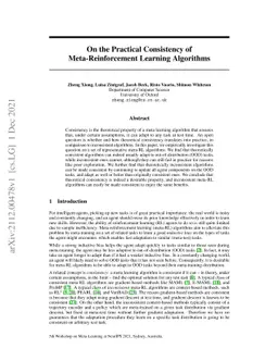 On the Practical Consistency of Meta-Reinforcement Learning Algorithms