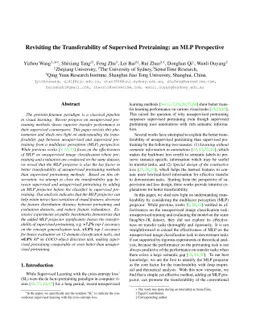 Revisiting the Transferability of Supervised Pretraining: an MLP
  Perspective