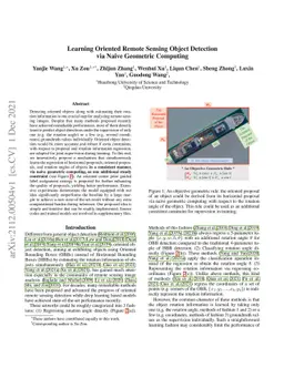 Learning Oriented Remote Sensing Object Detection via Naive Geometric
  Computing