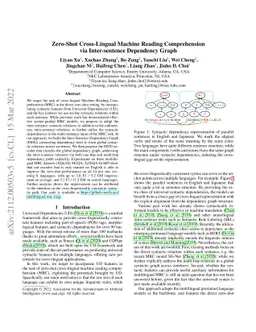 Zero-Shot Cross-Lingual Machine Reading Comprehension via Inter-sentence
  Dependency Graph