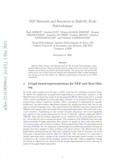 NLP Research and Resources at DaSciM, Ecole Polytechnique