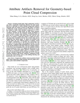 Attribute Artifacts Removal for Geometry-based Point Cloud Compression