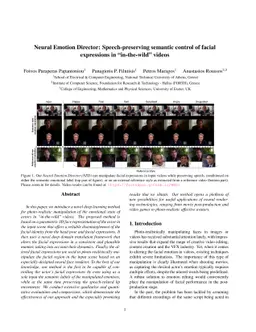 Neural Emotion Director: Speech-preserving semantic control of facial
  expressions in "in-the-wild" videos