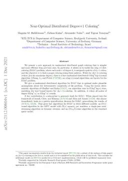 Near-Optimal Distributed Degree+1 Coloring