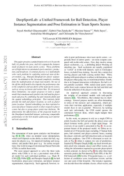 DeepSportLab: a Unified Framework for Ball Detection, Player Instance
  Segmentation and Pose Estimation in Team Sports Scenes