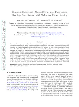 Remixing Functionally Graded Structures: Data-Driven Topology
  Optimization with Multiclass Shape Blending