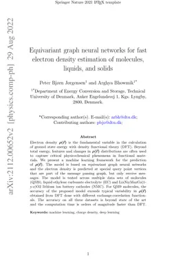 Equivariant graph neural networks for fast electron density estimation
  of molecules, liquids, and solids