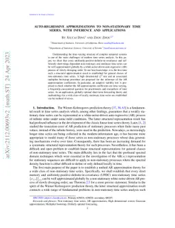 Auto-Regressive Approximations to Non-stationary Time Series, with
  Inference and Applications