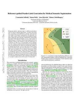 Reference-guided Pseudo-Label Generation for Medical Semantic
  Segmentation