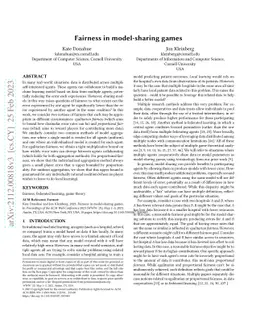 Models of fairness in federated learning